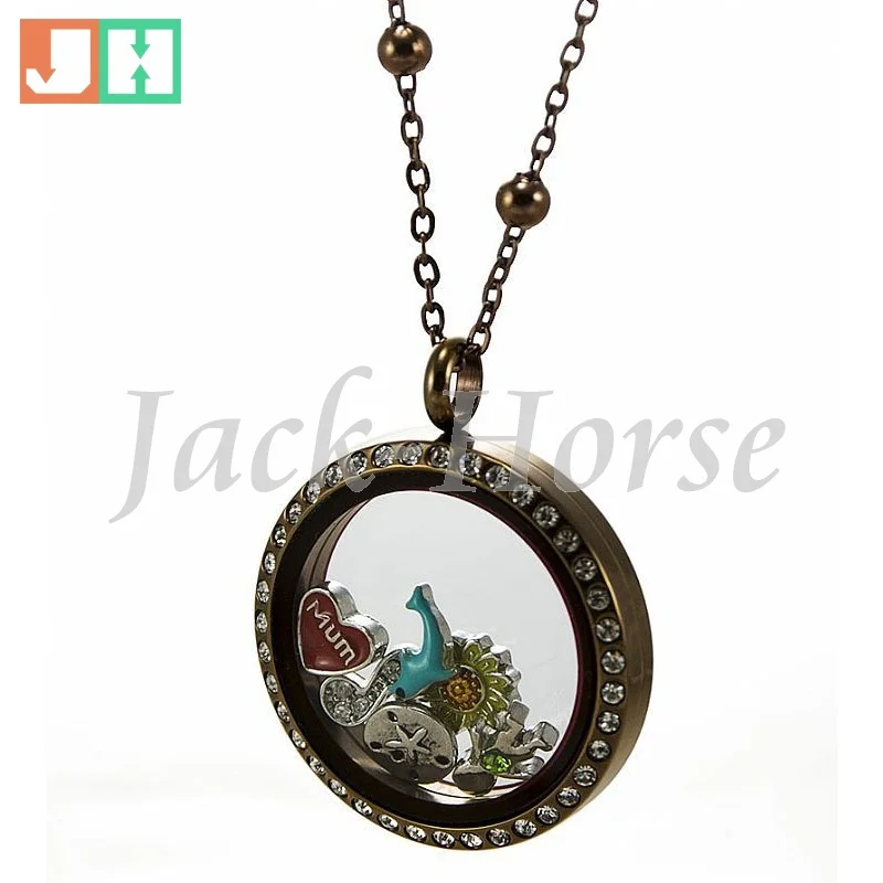 Top quality 30mm crystals chocolate floating locket stainless steel living memory | Украшения и аксессуары