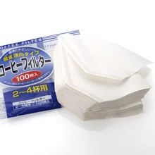 № 102 американский кофе фильтровальной бумаги, белый кофе фильтр, 2-4 человек фильтры для кофе, 100 шт./пакет