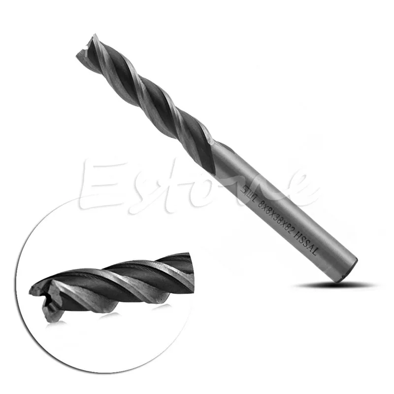 

Extra Long 8*8*38*82mm 3 Flute HSS & Aluminium End Mill Cutter CNC Bit Extended