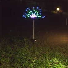2шт 90 Солнечный СВЕТОДИОДНЫЙ светильник Снежинка в форме одуванчика трава фейерверк лампа открытый газон садовый светильник s P7Ding