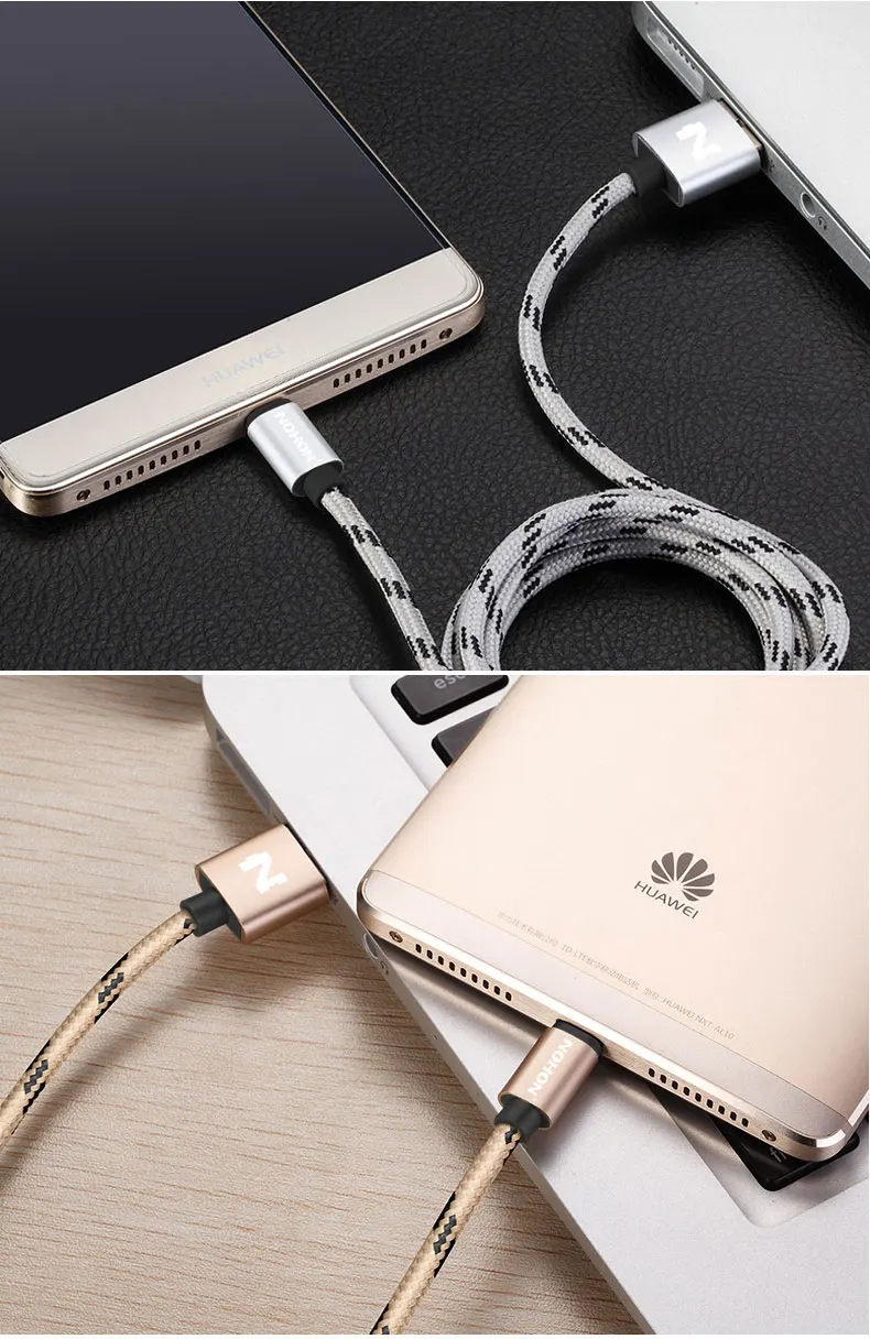 NOHON Micro USB кабель для быстрой зарядки нейлон для samsung Xiaomi huawei Nokia sony LG USB ЗУ для мобильного телефона Кабели для синхронизации данных