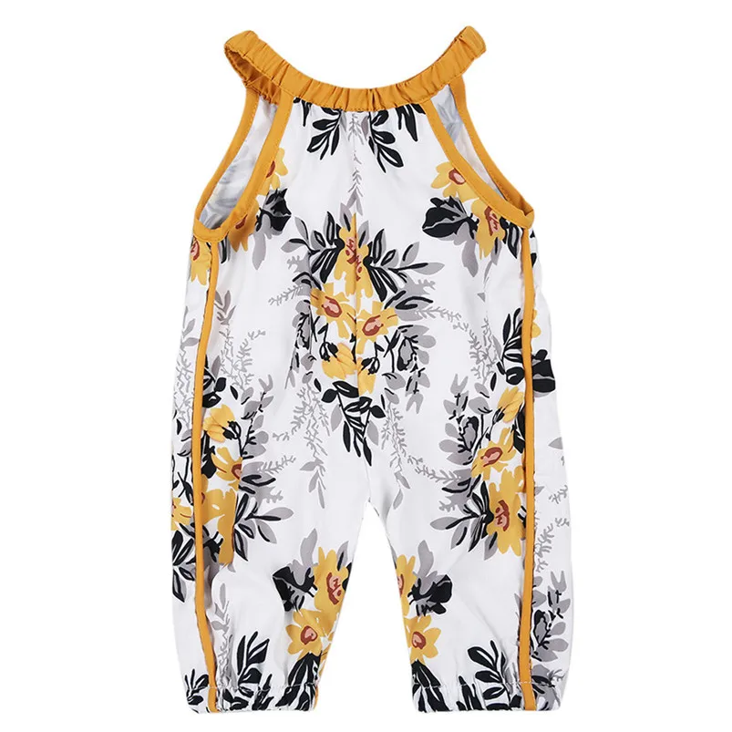 

Mooistar #3005  2017 New Newborn Baby Girls Floral Romper Halter Jumpsuit Harem Pants Outfits Clothes