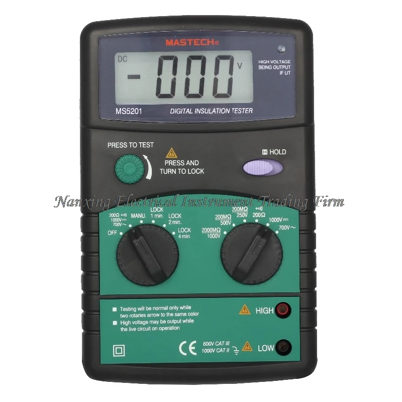 Mastech MS5201 тестер изоляции измеритель сопротивления напряжения