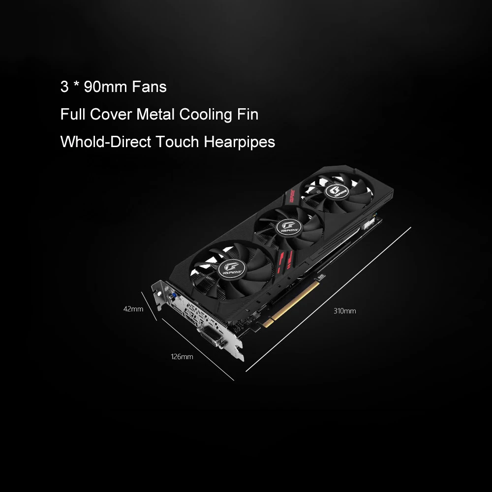 Красочная графическая карта iGame RTX 2060 Ultra OC GDDR6 Nvidia GPU 6G 192Bit GeForce видеокарта Placa De Video HDMI для игрового ПК