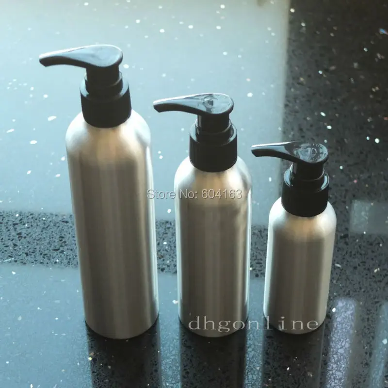 

5 Pcs Aluminum OZ Empty Bottles Liquid Soap Dispenser Lotion Refillable 100ml 150ml 250ml Choice