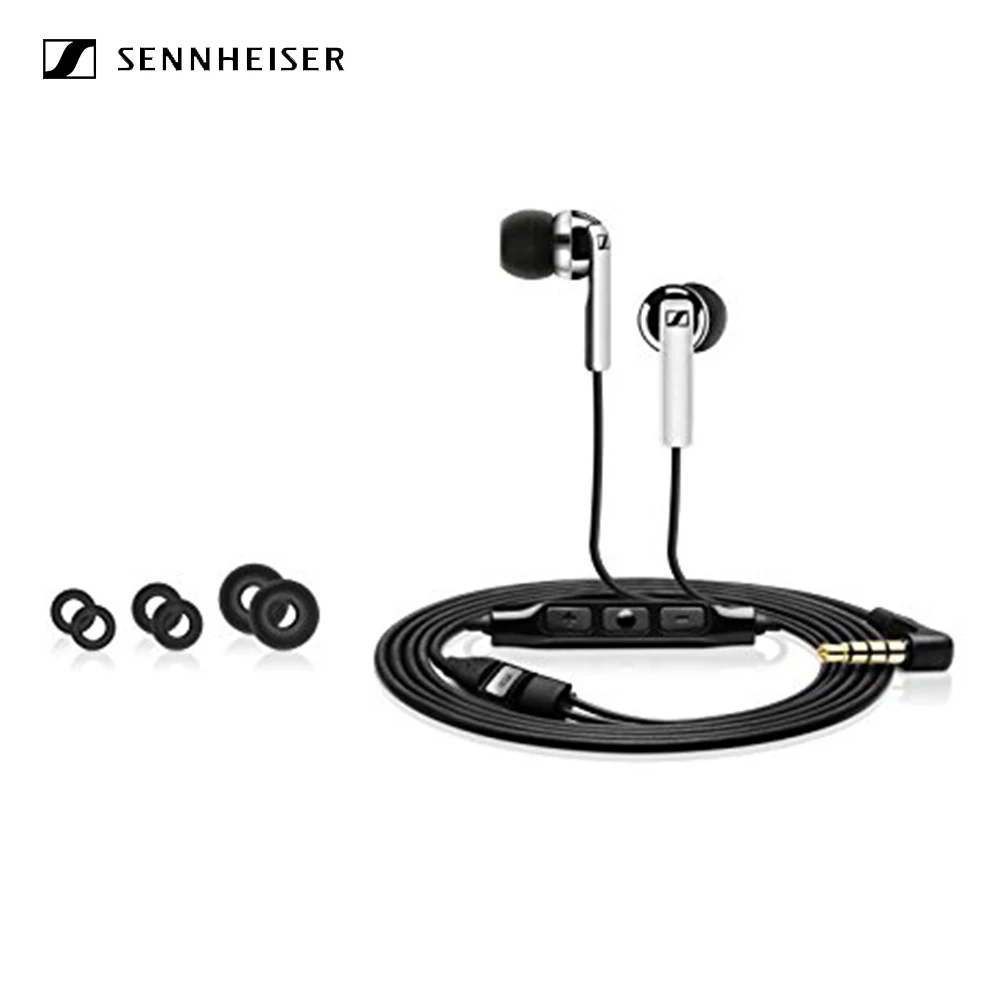 Проводные наушники Sennheiser CX 2.00i 3,5 мм с микрофоном, динамическая гарнитура, стерео звук, линия управления, тяжелый бас, наушники для устройств iOS