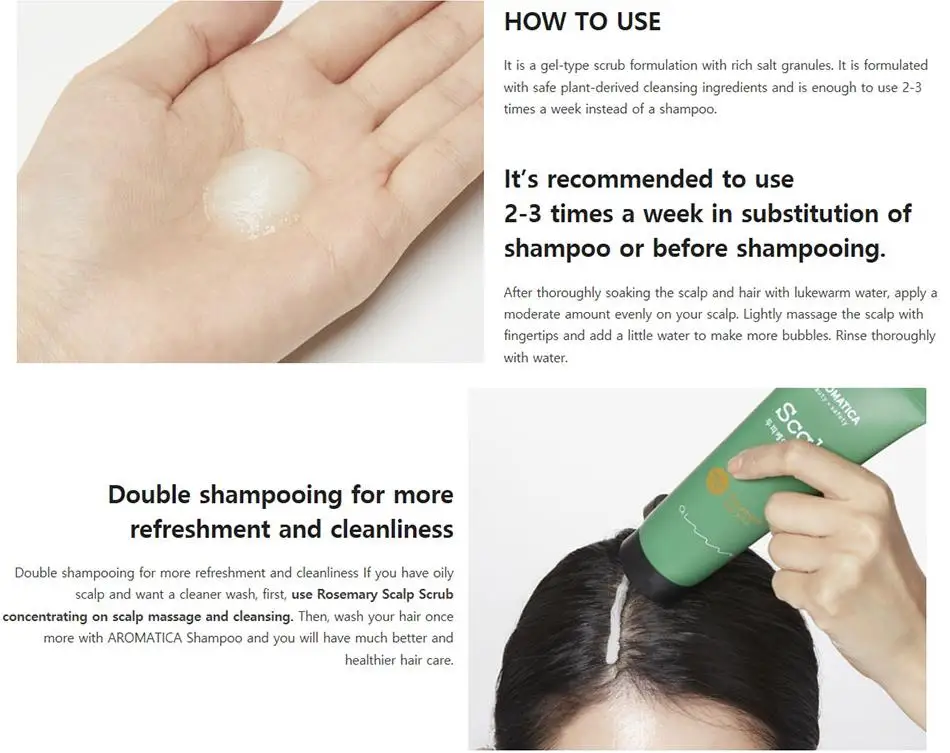 Aromatica Rosemary Scalp Scrub 165g Hair Care Mineral Dead Sea Salt Shampoo Cleaning Hair Follicles Dandruff Prevent Hair Loss Aromatica Rosemary Scalp Scrub 165g Hair Care Mineral Dead Sea Salt Shampoo Cleaning Hair Follicles Dandruff Prevent Hair Loss