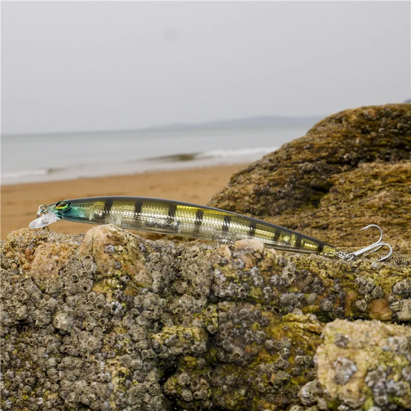 

Le-Fish 145mm 19.5g Big Minnow Artificial Pesca Hard Bait Swimbait Sea bass lure stickbait with VMC hook