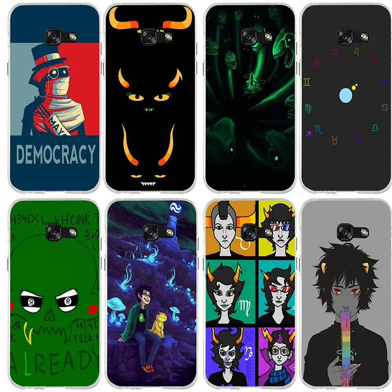 

Homestuck Aspects Teeth Horns Soft Transparent Mobile Phone Cases For Samsung Galaxy A3 A5 A7 J3 J4 J5 J6 J7 J8 2018 2016 2017