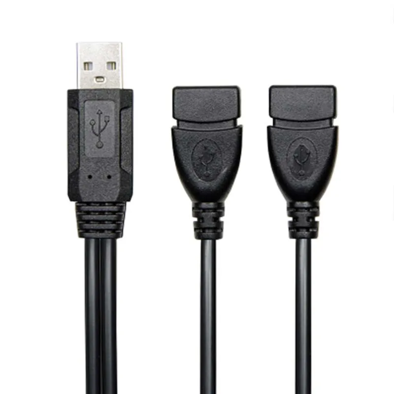 10 قطعة العلامة التجارية USB2.0 الذكور إلى 2 المزدوج USB الإناث جاك Y الفاصل Hub كابل محول