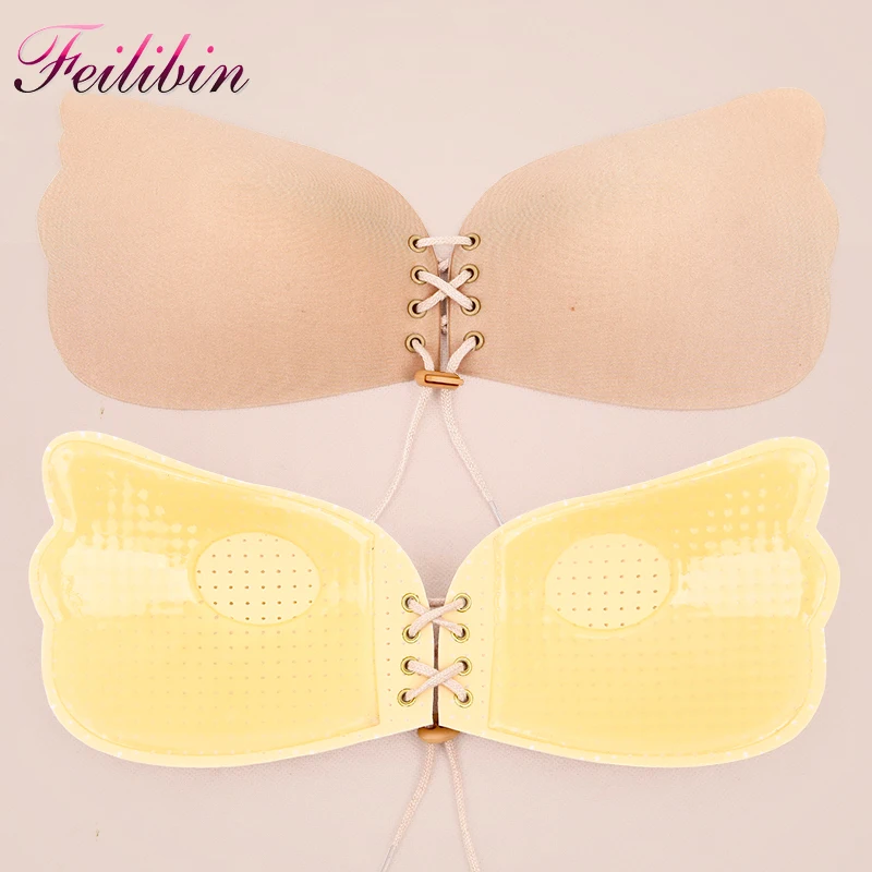Feilibin Super Push Up Bra for Small Breast Young Girls Push Up Silicon
