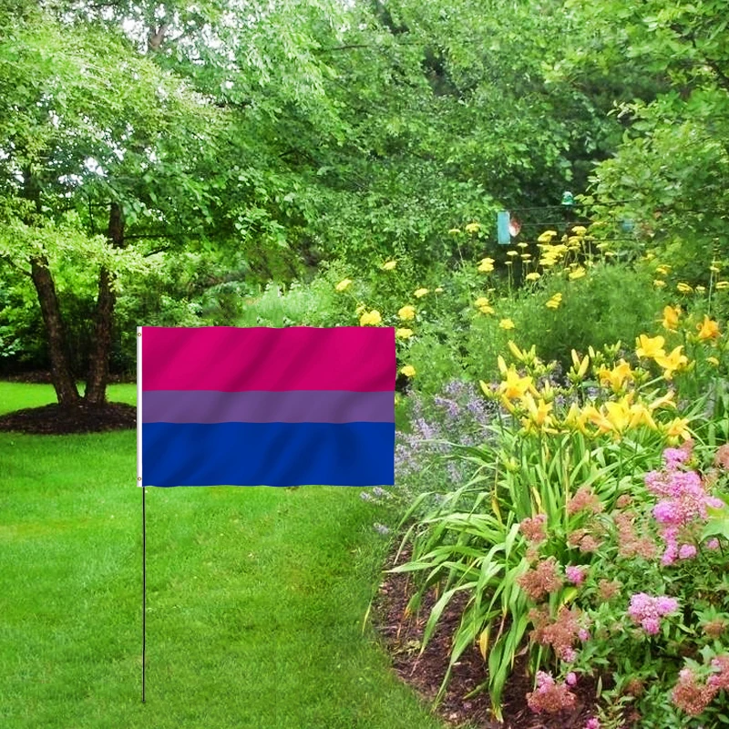 

Lesbian Friendly Colorful Rainbow Garden Flags and Banners Hanging 90*150cm LGBT Gay Pride Bisexual Flag for Decoration