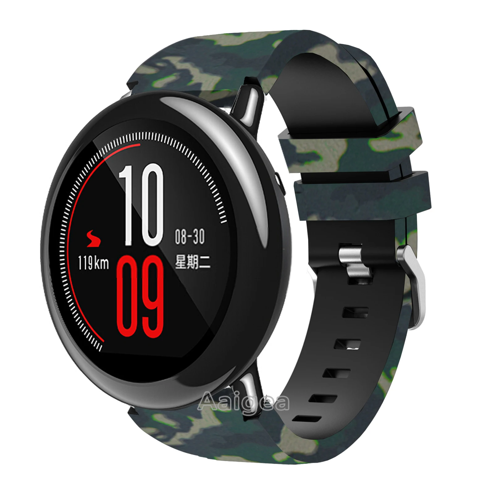 Camo Silicone Watch Band Strap for Xiaomi Huami Amazfit Pace 22mm Smart Watch Camouflage Replacement Wrist band strap bracelet