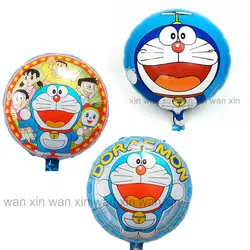 (50 шт./лот) doraemon воздушный шар 18 дюймов Круглый Стиль фольга материал Гелий шары оптовая продажа для продавец