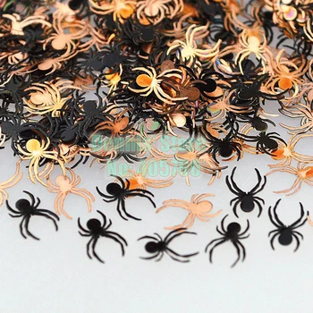 

Wholesale 800pcs/pack Spider Black Brone Metallic Sequins Nail Art Sticker Cell Phone Decoration Free Shipping