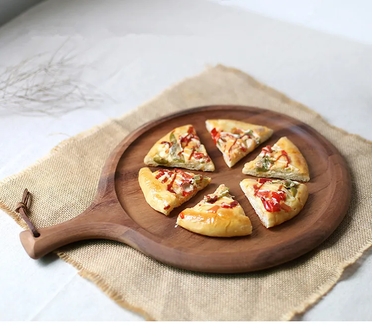 Madeira de acácia Casca Da Pizza Pá