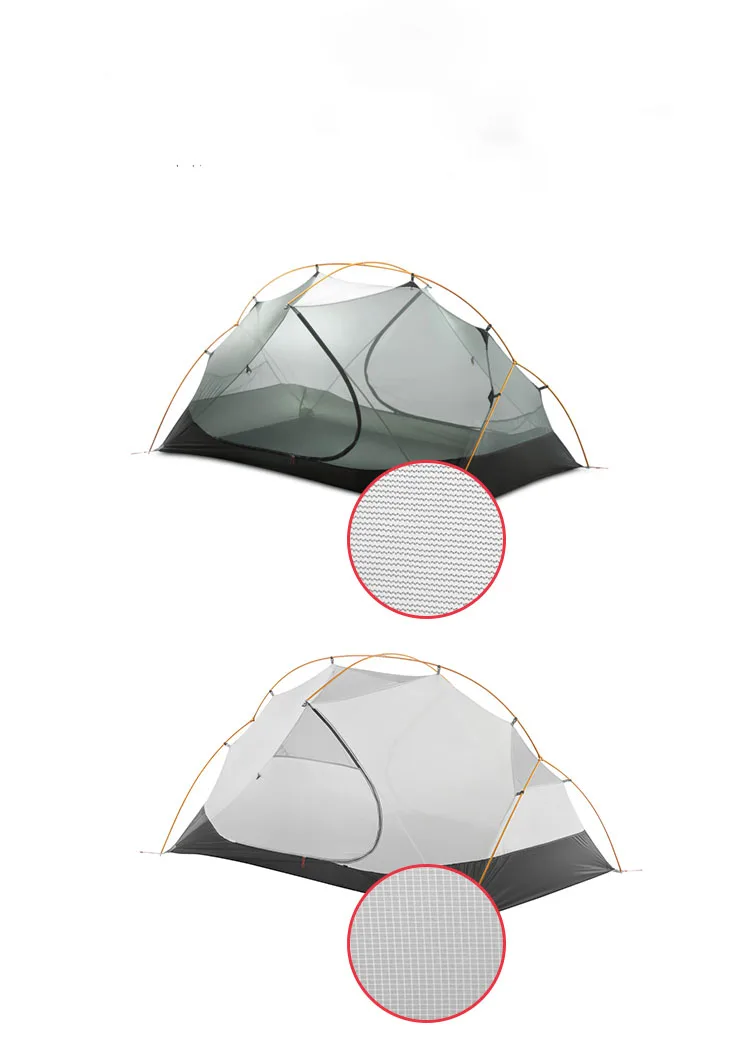 Barraca de Acampamento ao ar Barracas à Prova Engrenagem Pessoa 4 Temporada 15d Livre Ultraleve Caminhadas Mochila Caça Dwaterproof Água Revestimento 3f ul 2 5 3f ul engrenagem 2 pessoa 4 temporada