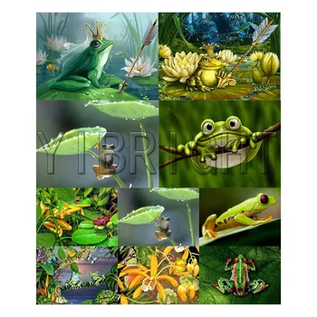 

Frog Diamond Embroidery Scenic Needlework Cross Stitch Full Square Resin Full Diamond Painting Home Decor Wall Picture