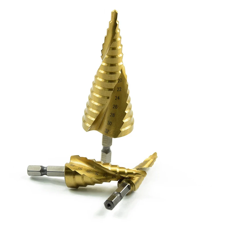 3PCS/SET 4-12/20/32mm HSS Spiral Grooved center drill bit solid carbide mini drill accessories Titanium Step Cone Drill Bit 3PCS/SET 4-12/20/32mm HSS Spiral Grooved center drill bit solid carbide mini drill accessories Titanium Step Cone Drill Bit