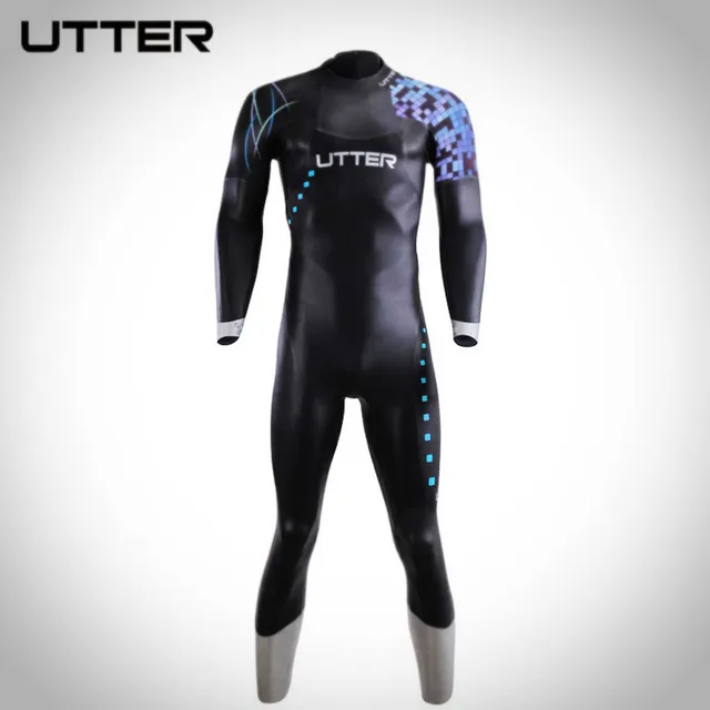 Cheap UTTER Galaxy Men's Triathlon Wetsuit Diving Suit Warm Wetsuit Full Suit Surfing Spearfishing Swimwear