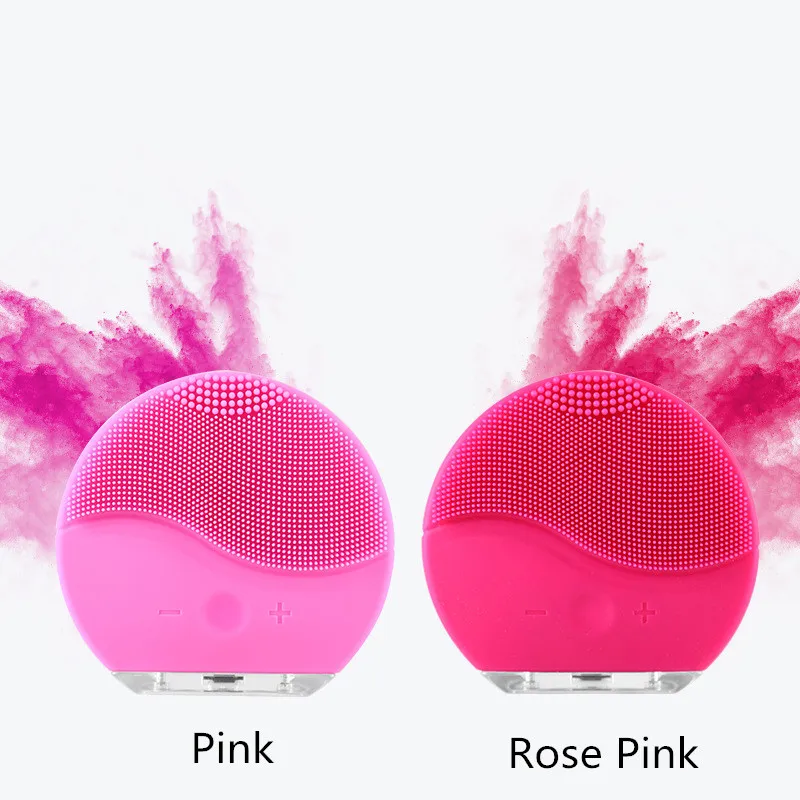 Cepillo de limpieza facial ultrasónico eléctrico limpieza facial limpieza de la cabeza negra limpiador de poros resistente al agua silicona cuidado de la herramienta facial