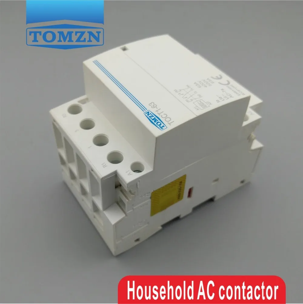 CT1 4P 63A 2NC 2NO 220V Катушка 400V~ 50/60HZ Din rail бытовой ac Контактор В соответствии с стандартом