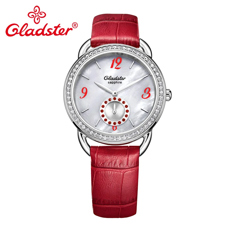 Женские наручные часы Gladster японские кожаные MIYOTA 1L45 с сапфировым кристаллом и