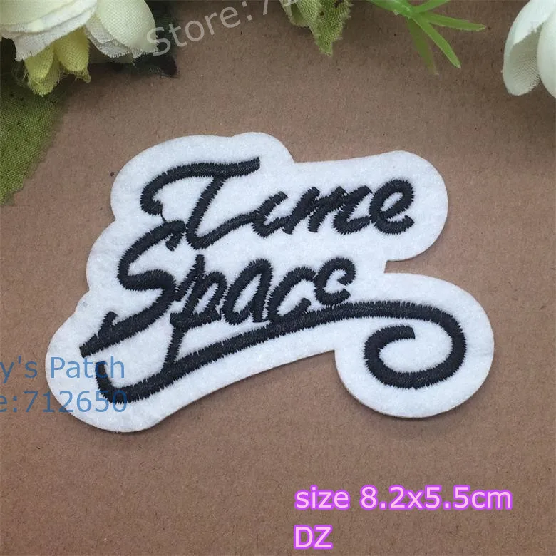 Новое поступление 10 шт. белые базовые слова embroideded Iron On sew on badge Патчи для одежды сумка для обуви аппликация аксессуар - Цвет: 10 pcs of style 12