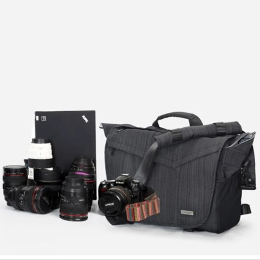 

Caden Waterproof Travel Shoulder DSLR Camera Bag with Rain Cover for DIJ Mavi Pro/Air Drone Sony Nikon Canon Digital Camera K11