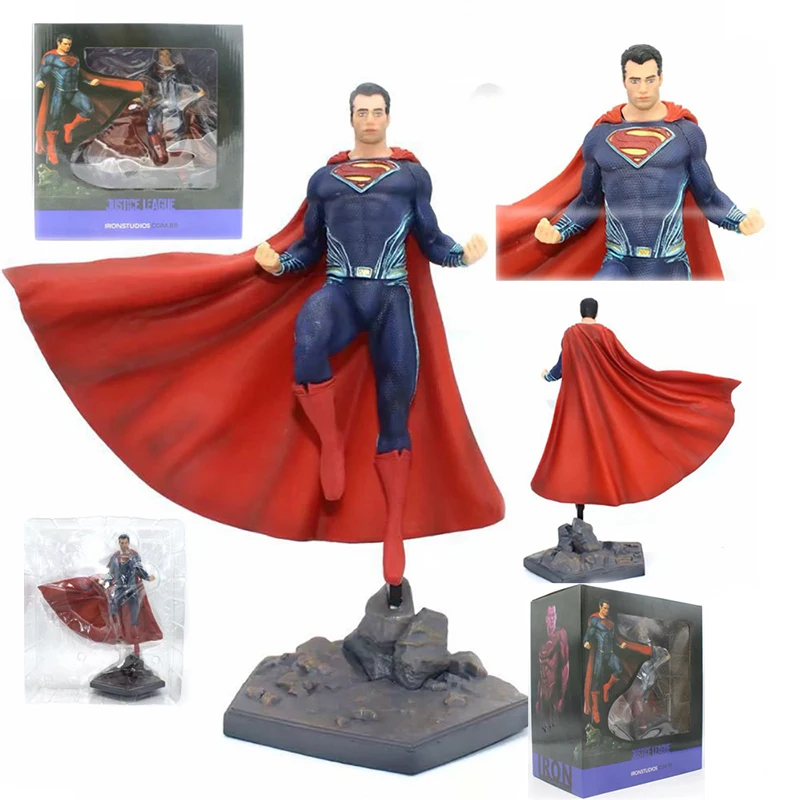 

27cm Avengers justice League Iron studios Superman PVC Figure Model Collection Toys Doll Gift