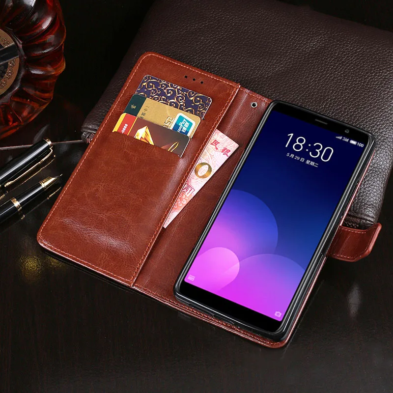 

High Quality Card Slot Phone Holder PU Leather Case for Meizu M6T 5.7-inches Flip Cover Case Meizu M6T Phone Shell