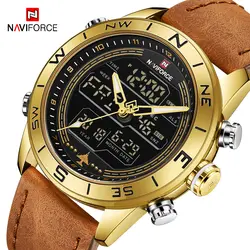 Лидирующий бренд NAVIFORCE мужские часы Модные Военные спортивные часы мужские светодиодный, аналоговый, цифровой наручные часы Мужские часы