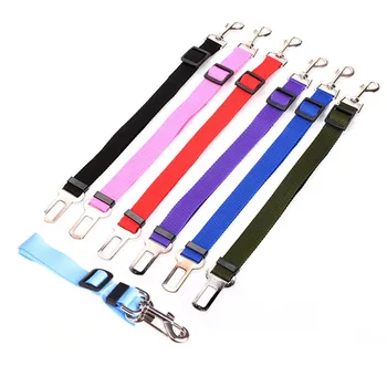 

Adjustable Dog Pet Seatbelt Pet Dog Car Safety Seat Belt Collar Lead Leash Harness Pet Travel Acessories