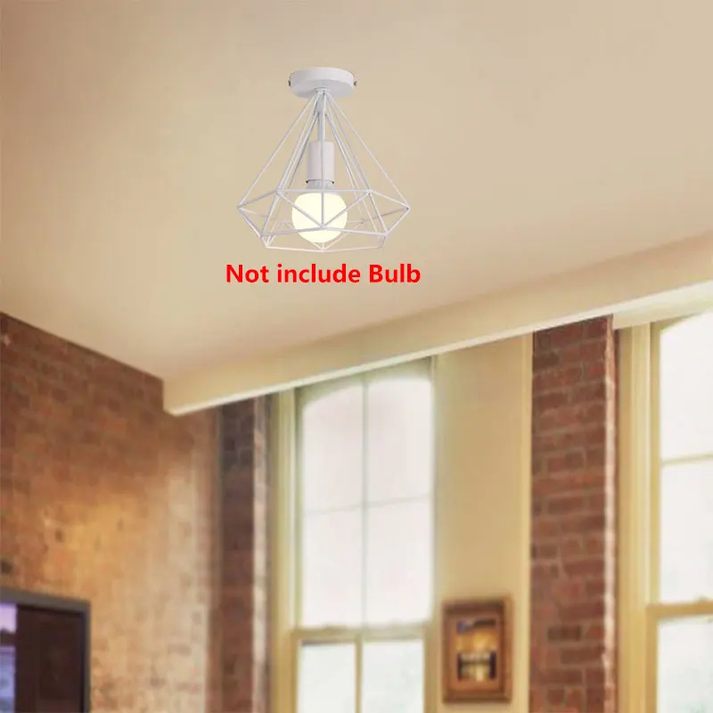 

Recessed Ceiling Lights Iron Ceiling Lights Parlor Minimalist E27 Black Fashion Metal Ceiling Lights Romantic Living Room
