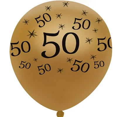 10 шт. 12 дюймов 30 40 50 60 юбилейные латексные воздушные шары Globo свадебное украшение на годовщину день рождения поставки воздушный шар с дизайном «любовь» с принтом сердца - Цвет: gold 50