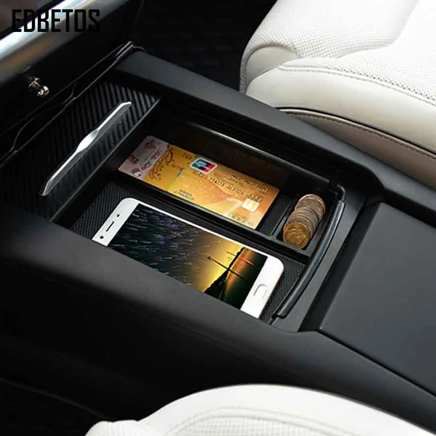 Tesla S подлокотник ящик для перчаток ящик для хранения для Tesla модель X автостайлинг авто аксессуары ABS нескользящий коврик - Название цвета: AB012