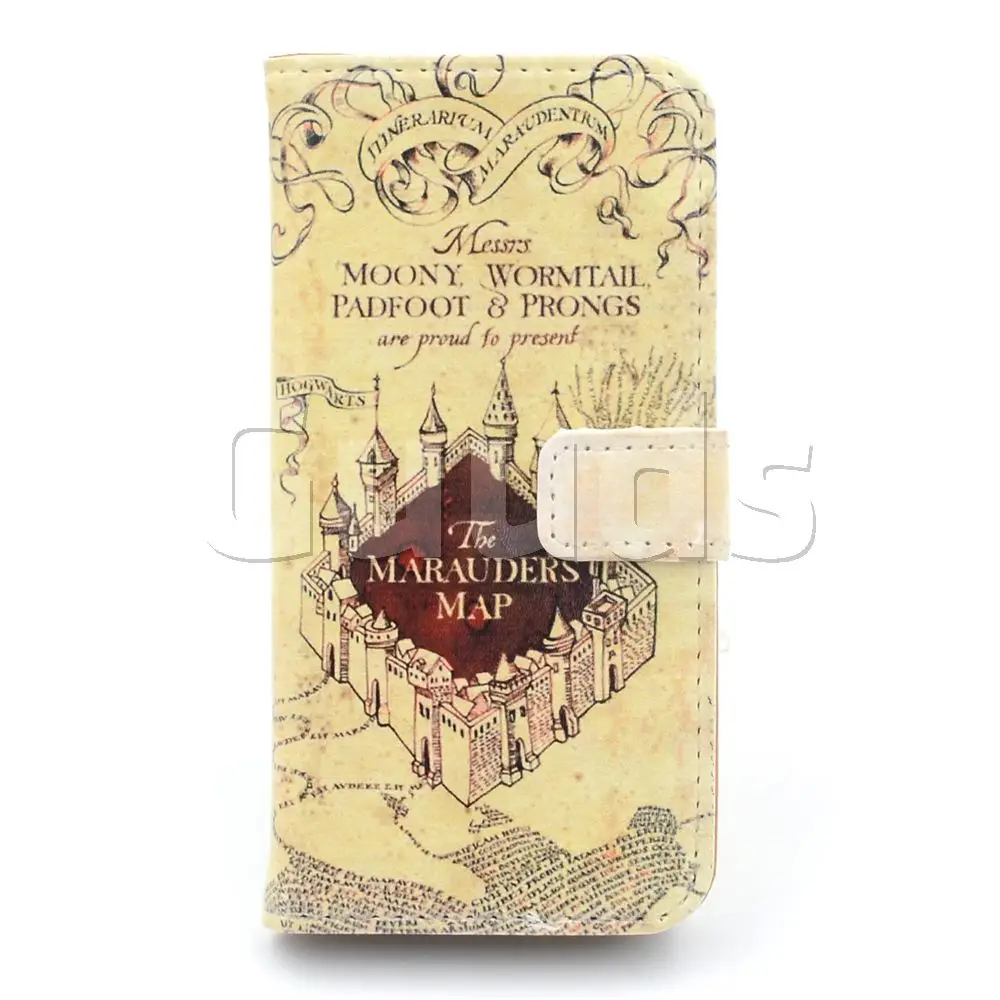 The Marauders Map Leather Wallet Case for iPhone 5s / for iPhone 5