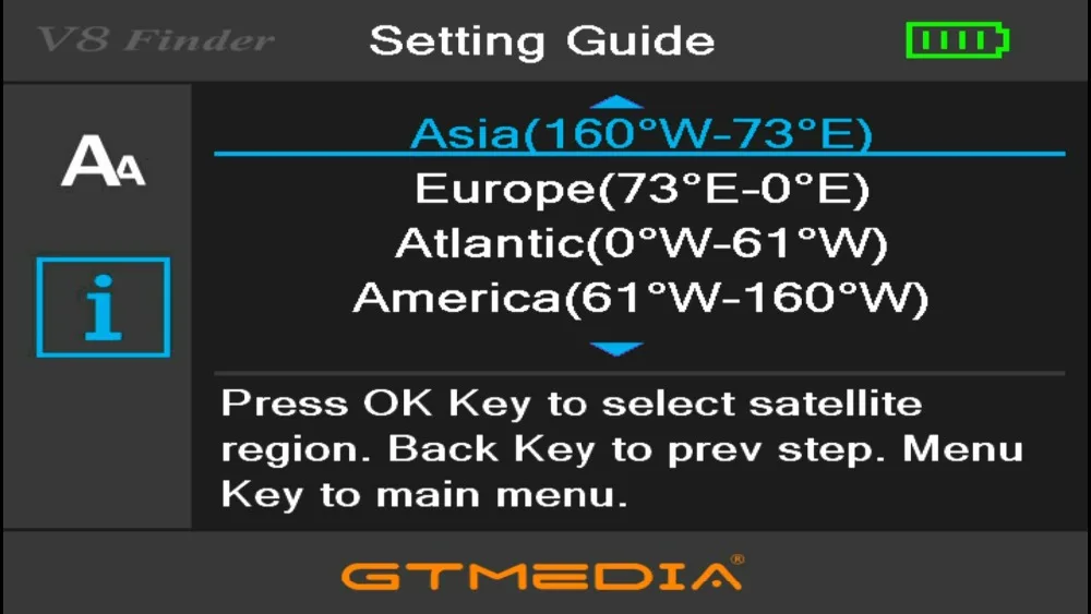 FREESAT/GTMEDIA V8 искатель метр 3," ЖК-DVB-S2/S2X цифровой спутниковый искатель Высокое разрешение H.265 и 3000 мАч батарея Sat Finder