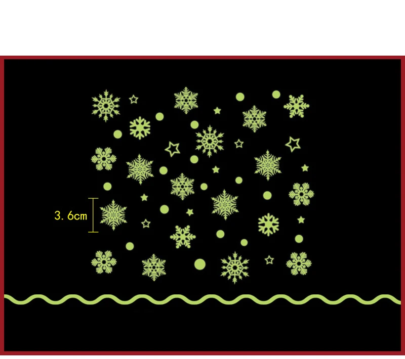 2019 New Year Merry Christmas Decorations for Home Luminous Snowflake Background Decorative Sticker Removable Navidad Natal (3)