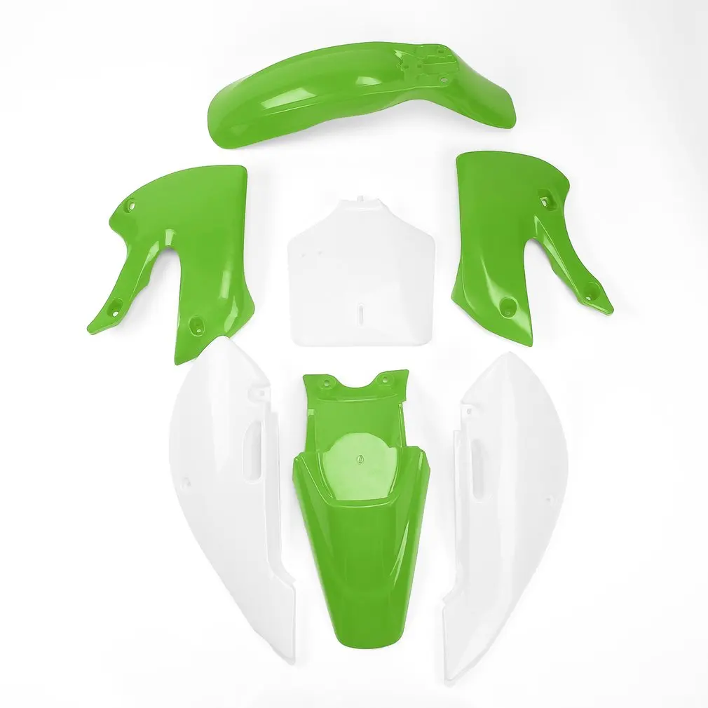 Внедорожные мотоциклетные пластиковые наружные части подходят для Kawasaki KLX110 KX65 передние и задние крылья 2 кожуха 2 боковые панели