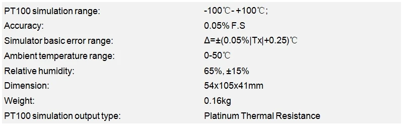 Высокая точность PT100 симулятор RTD PT100 Калибратор-100 до+ 100 Cel. Температура диапазон Портативный PT100 модуль моделирования