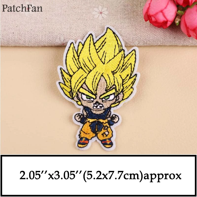 Patchfan Dragon ball Сон Гоку diy Аппликация термонаклейки para рубашка одежда Джерси Вышивка аксессуар значок на платье A1357