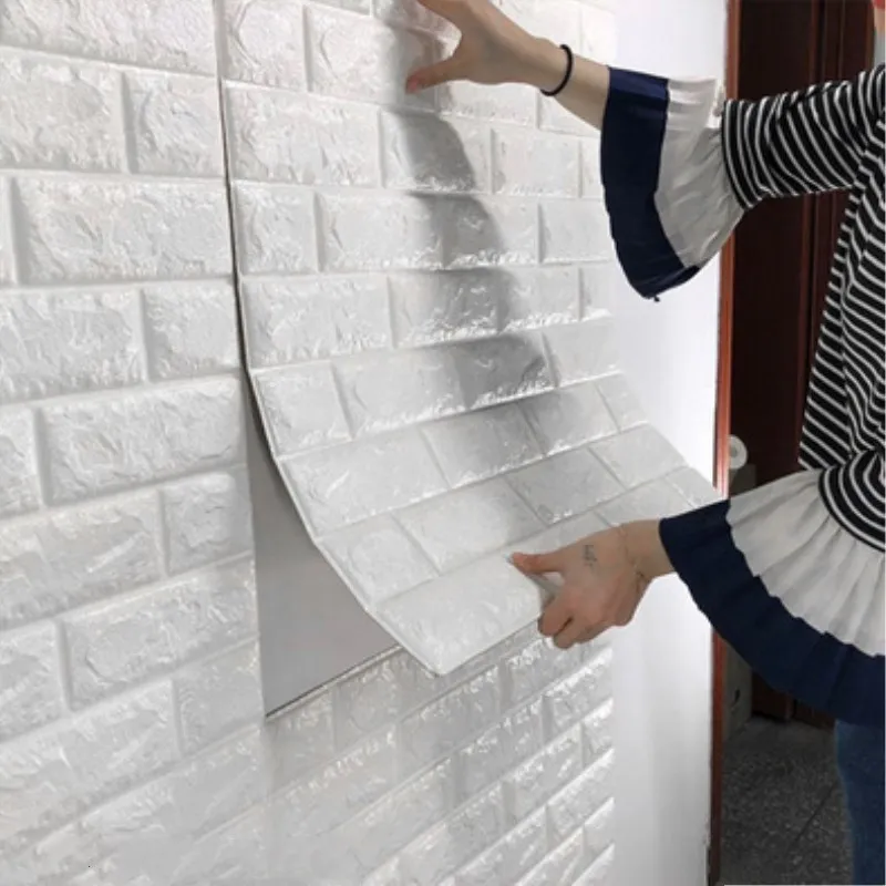 

3D Stereo Tile Stickers Anti-collision Stickers PVC Wall Stickers DIY Kitchen Bathroom Home Wall Decal Vinyl Nordic Home Decor