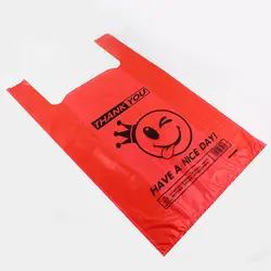 300 шт./лот прозрачная пластиковая сумка для супермаркета ручка Еда упаковка прозрачная лямка для сумки упаковочные сумочки оптовая продажа