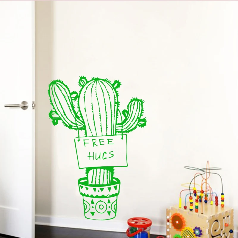 

Cactus Pattern Wall Sticker PVC Wall Art Stickers Modern Fashion Wallsticker Home Decoration Accessories for Living Room Bedroom