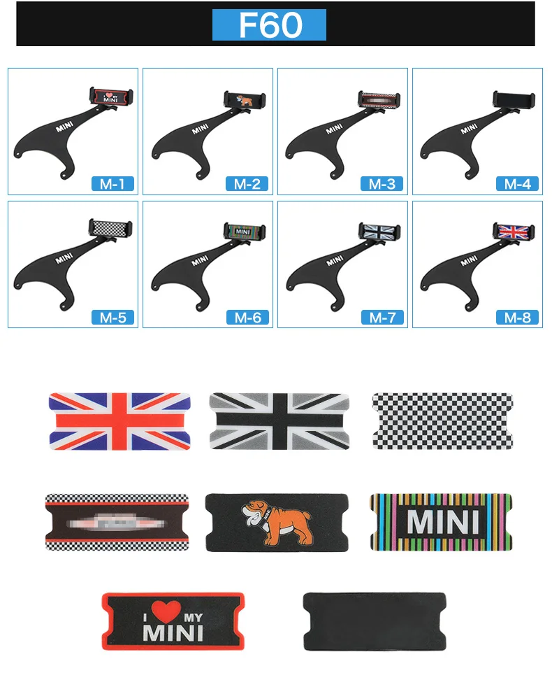 Car Mobile Phone Holder Bracket Union Jack Decorations for BMW Mini Cooper Countryman F60 Accessories Car Styling (4)
