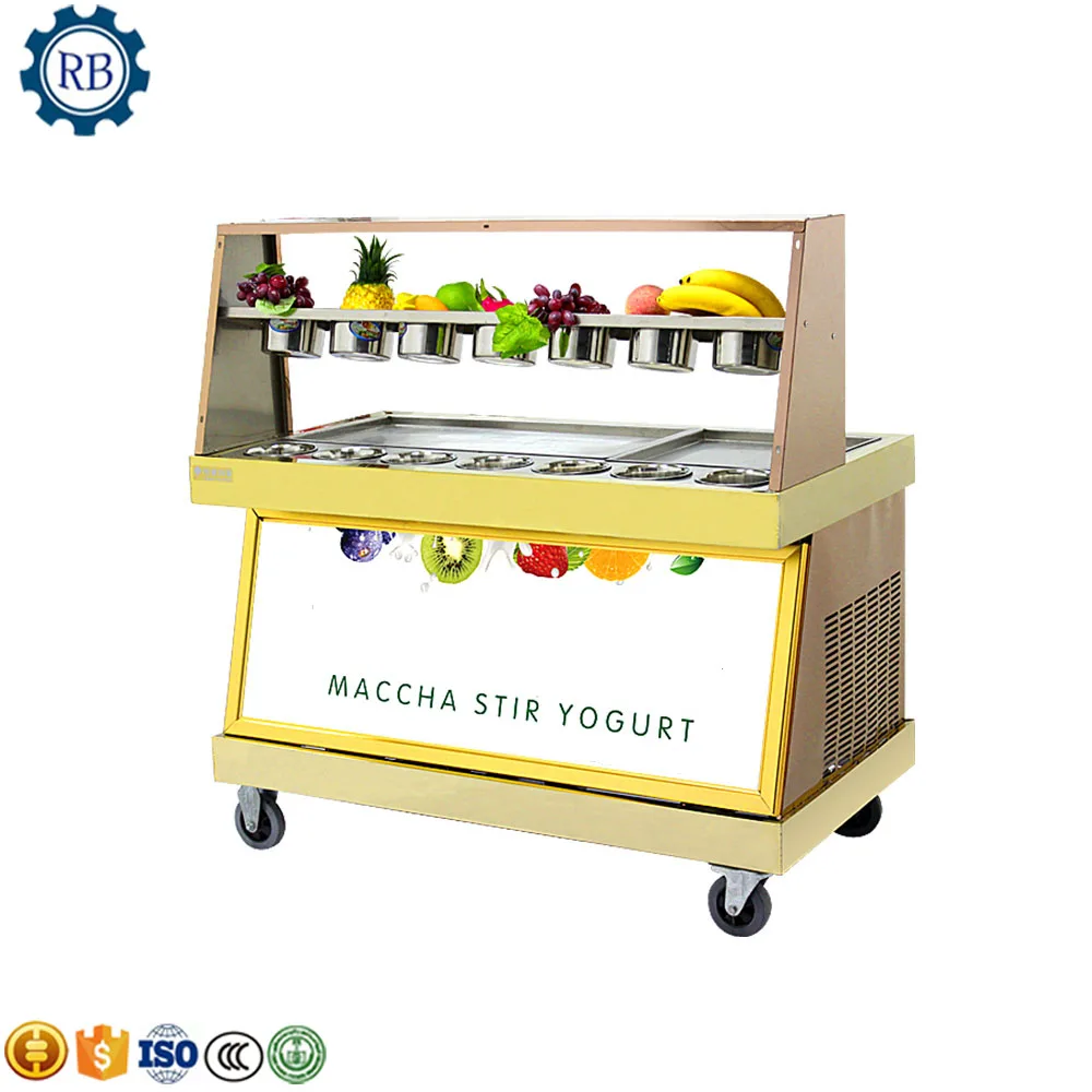 3 сковородки Машина Для Мороженного Автоматическая сковорода для льда Таиланд