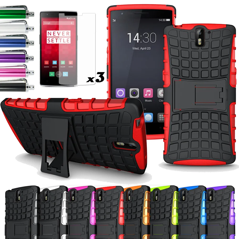 Для One Plus с двойным слоем ТПУ + ПК Жесткий бронированный чехол Гибридный с/без