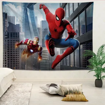 

Custom Spider-Man Printed Tapestries Beach Towel Yoga Mat Blanket Wall decoration Boho Decor Tapestry More Size