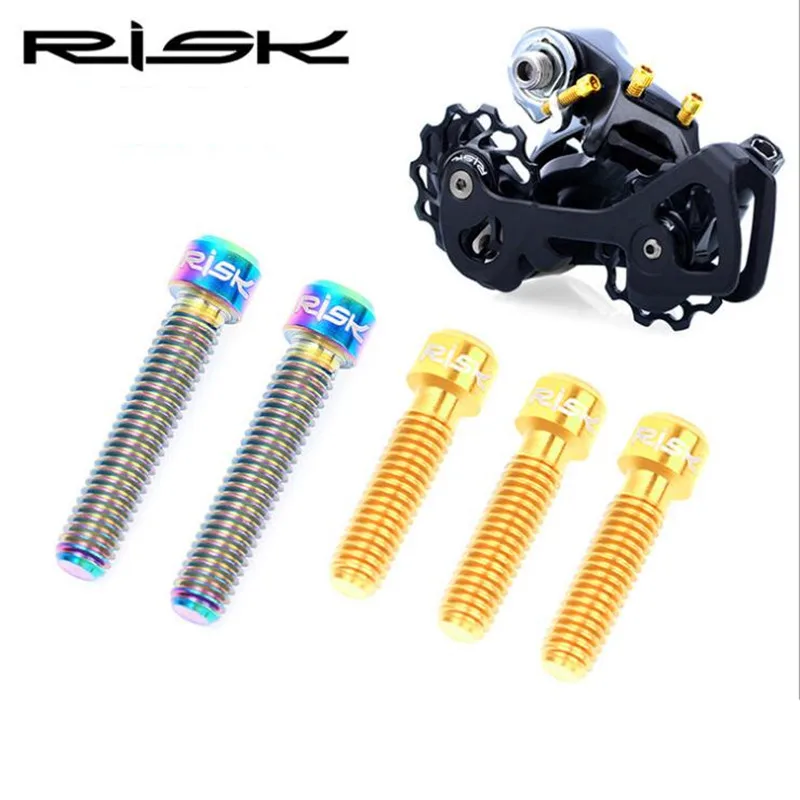 خطر TC4 التيتانيوم سبائك M4 * 13.5/20 مللي متر البراغي الدراجة الجبهة الخلفية Derailleur ضبط مسامير ل SHIMANO MTB الطريق دراجة أجزاء